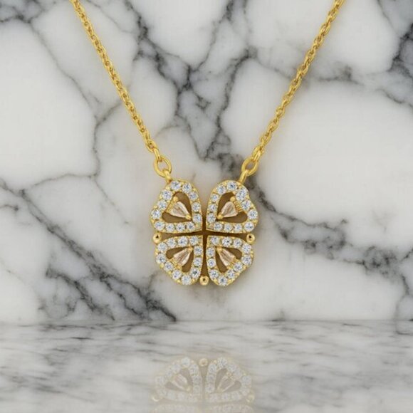 Convertible Four Leaf Clover Necklace - Picture 2 of 4